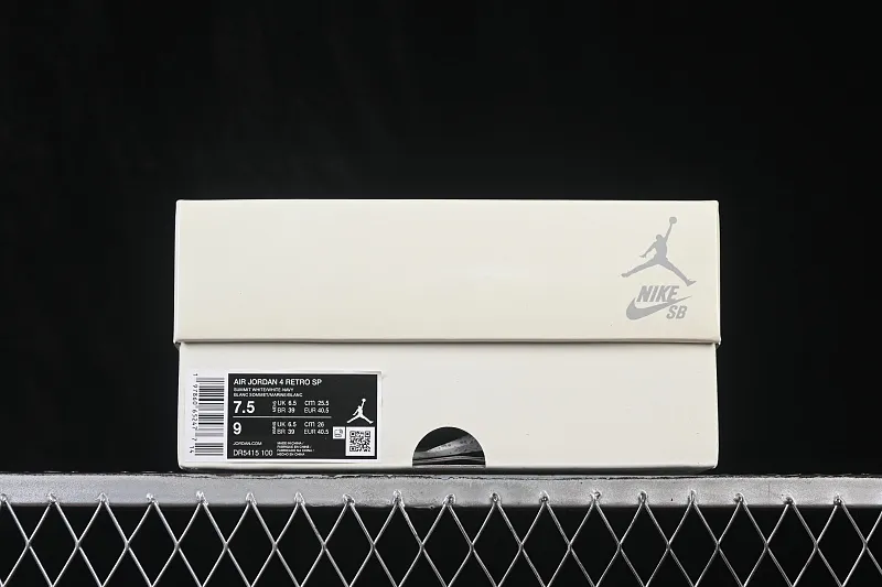All categories Air Jordan Jordan series basketball shoes Air Jordan 4 LJR version Nike SB x Air Jordan 4 "Navy" AJ4 Joe 4 joint white and blue DR5415-100